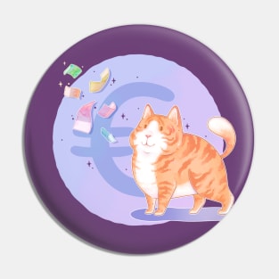 Euro-cat (version with purple background) Pin