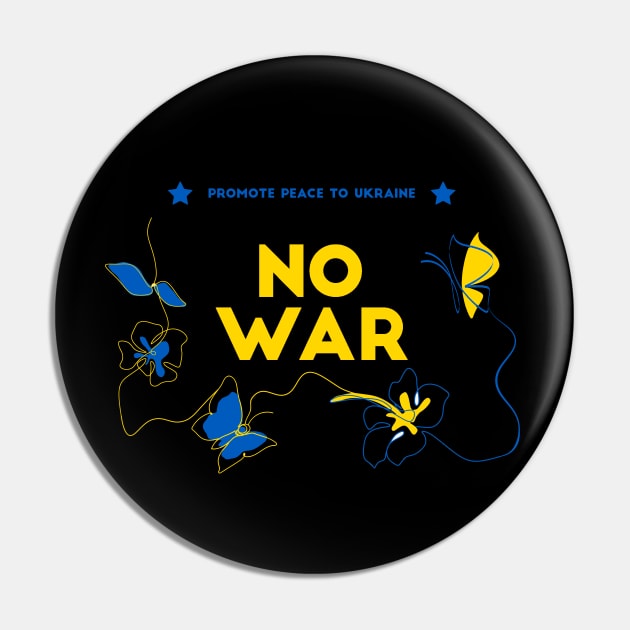 Ukraine Support No War Peace Pin by Vity