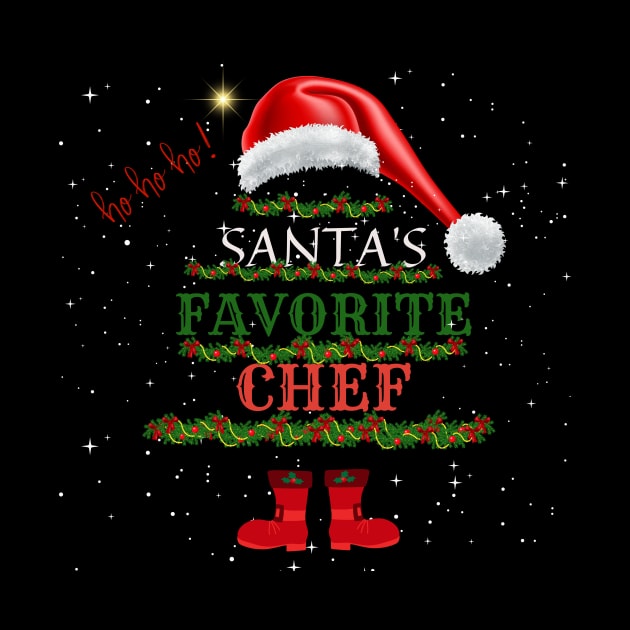 Santa's Favorite Chef Christmas Gift by Positive Designer