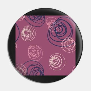 Pink abstract circle flowers on plum Pin