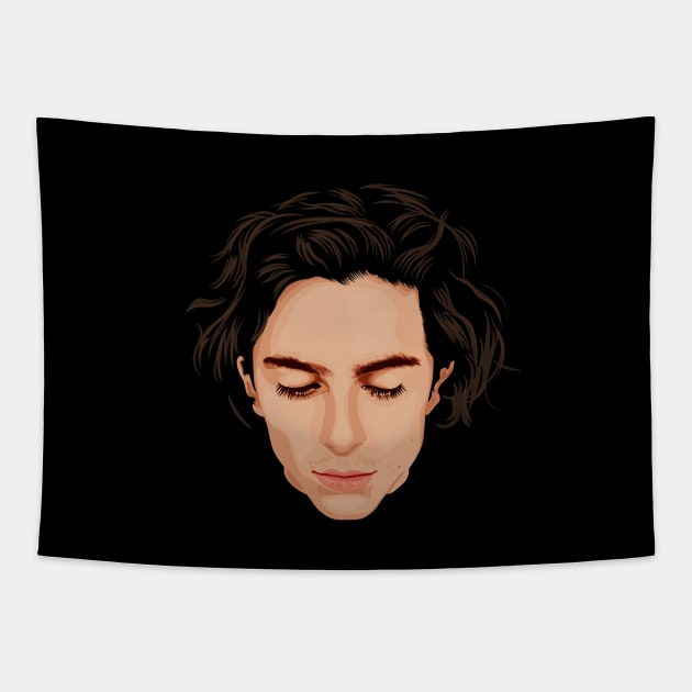 Timothee Chalamet (Elio) Head Tapestry by ArtMoore98