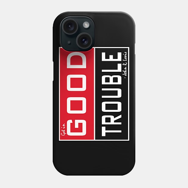 ALKEBULAN - GOOD TROUBLE (Red & Black) Phone Case by DodgertonSkillhause