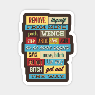 colorful typography Magnet