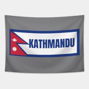 Kathmandu City in Nepal Flag Tapestry