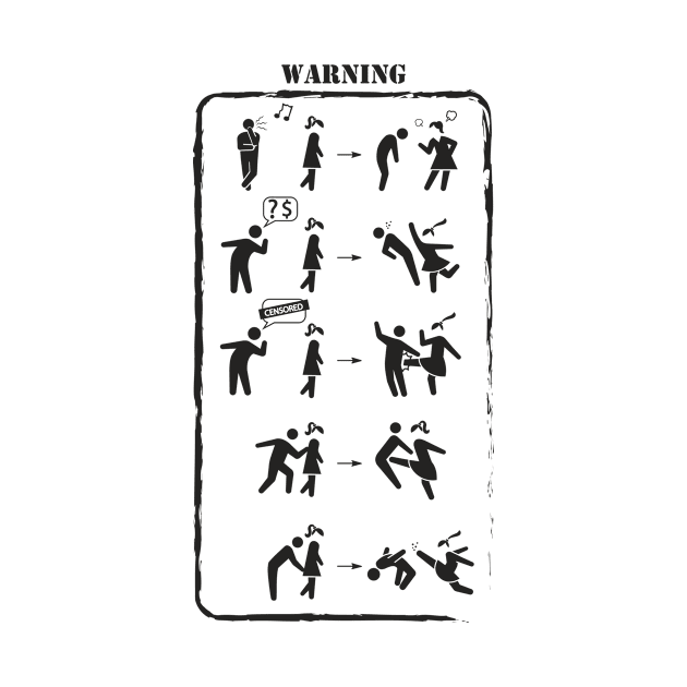 Street harassment - Warning black pictograms by Manikool