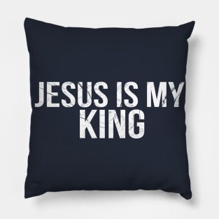 Jesus Is My King Cool Motivational Christian Pillow