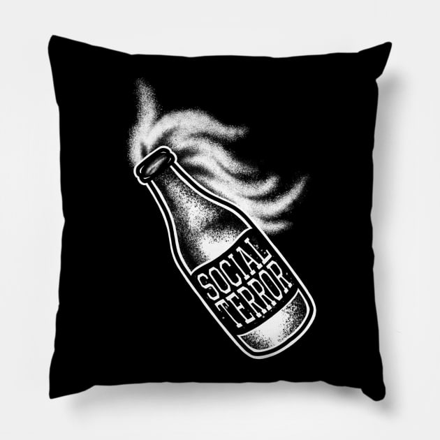 Terror bottle Pillow by Social Terror