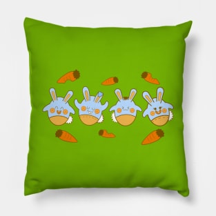 Greedy Bunnies Pillow