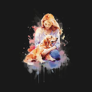 Woman with Dog, Dog Mum T-Shirt