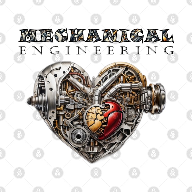 Mechanical Engineering - Heart Shape [Black Text Version] by JavaBlend