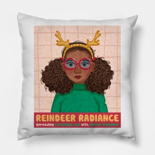 Reindeer Radiance Pillow