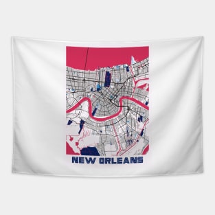 New Orleans - Louisiana MilkTea City Map Tapestry