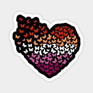 Lesbian Butterflies Heart Magnet