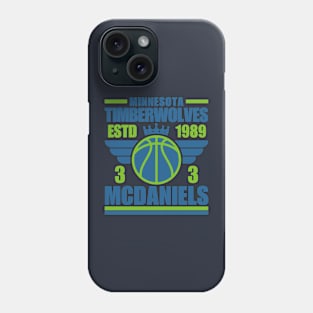 Minnesota Timberwolves McDaniels 3 Basketball Retro Phone Case