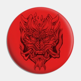 Japanese Oni Mask Pin