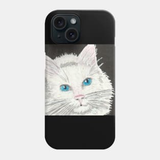 white cat face Phone Case