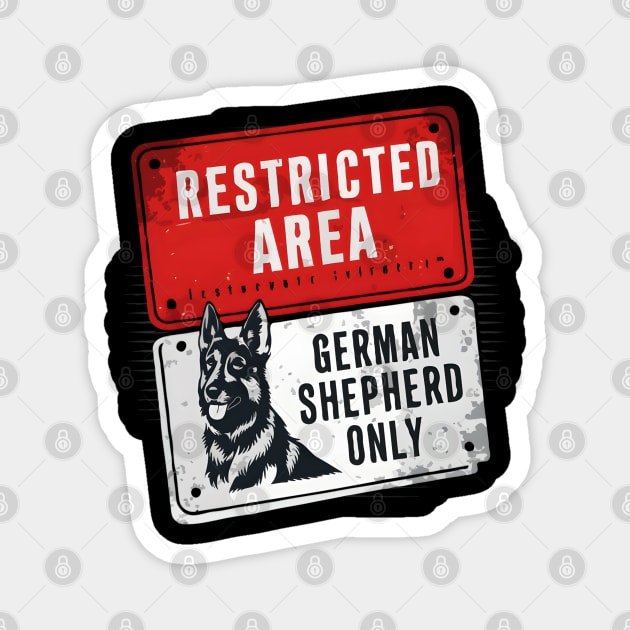 German Shepherd Lover Vintage Graphic Magnet by TopTees