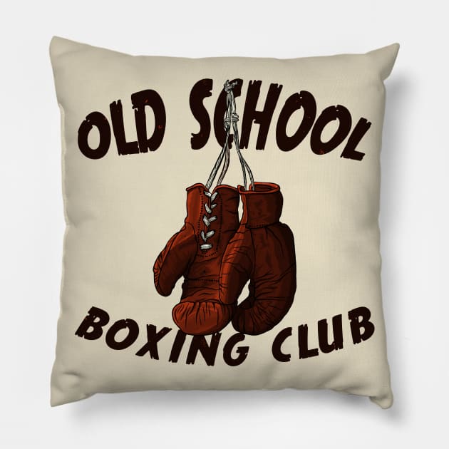 Old School Boxing Club Pillow by YTdesign