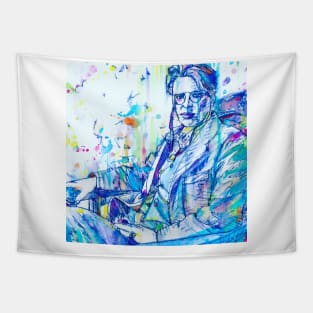 W. B. YEATS - watercolor and ink portrait .1 Tapestry