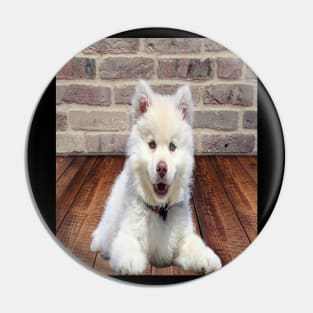 White dog Pin