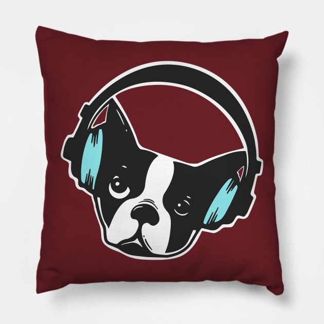 Snarky Blue Puppy Pillow by Louis_designetc