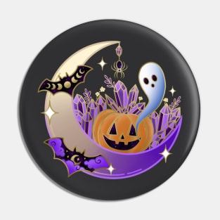 Halloween Crystal Pumpkin Pin