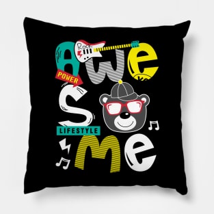 awesome typography design Pillow