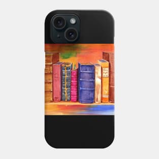 Old Books Watercolor Phone Case