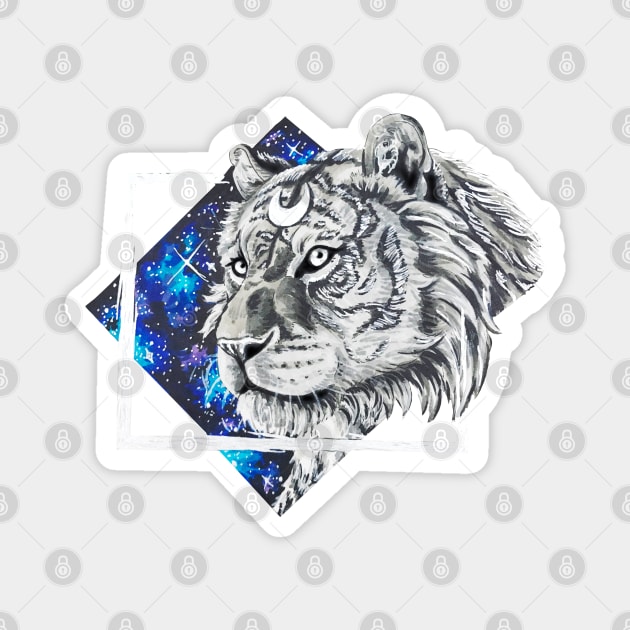 Lunar Tiger Magnet by Lady Lilac