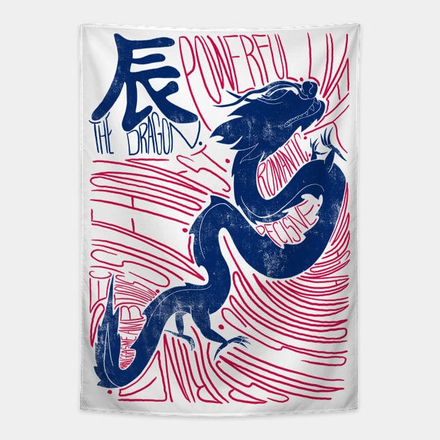 The Dragon Shio Chinese Zodiac Sign Tapestry by Ranggasme