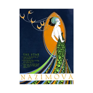 Alla Nazimova in Madame Peacock - Vintage Silent Film Poster Art T-Shirt