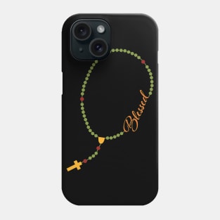 Blessed Colorful Rosary Fall Typography Thanksgiving Phone Case