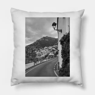 Positano black and white Pillow