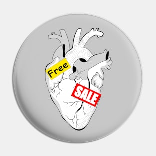 Heart for Sale Pin