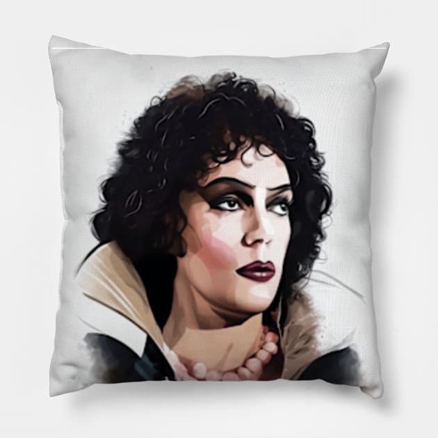 Dr Frank n Furter | Rocky Horror Picture Show Pillow by ArtFactoryAI