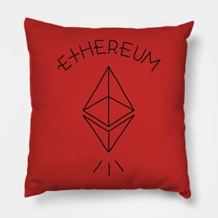 Ethereum logo tee Pillow