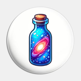 Pink Galaxy in a Tiny Bottle Pin