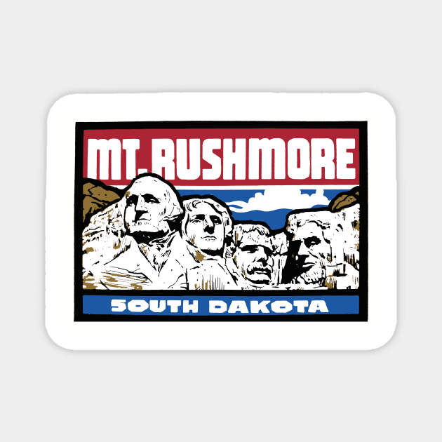 Mt. Rushmore Vintage Style Decal Magnet by zsonn