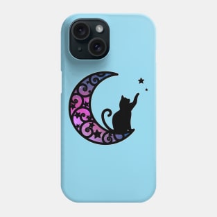 Starlight Moon Kitty Cat Silhouette Phone Case