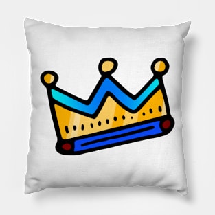 Crown Doodle Art Pillow