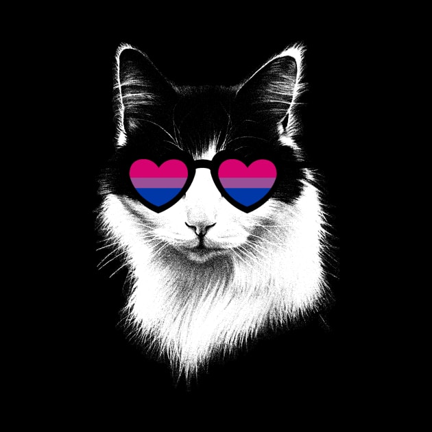 Bisexual Pride Flag Cat Sunglasses by AnKa Art