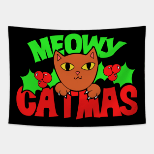 Meowy Catmas Tapestry