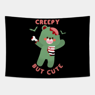 Creepy but Cute - Kawaii Zombie Teddy Bear Tapestry