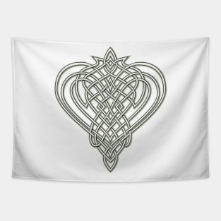 Celtic knot with heart symbol Tapestry