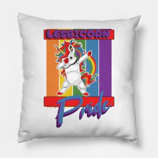 Lesbicorn pride shirt Pillow