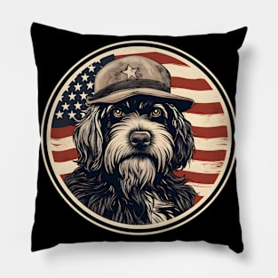 Patriotic Tibetan Terrier Pillow