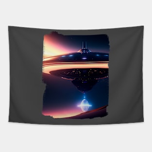 Ufo sighting from a military fighter plane Tapestry