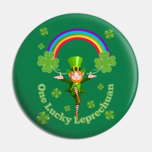 One Lucky Leprechuan Pin