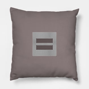 Checkerboard Equality Taupe Pillow