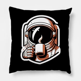 Space Astronaut Drinking Coffee,Aesthetic Galaxy Universe Astronaut Pillow